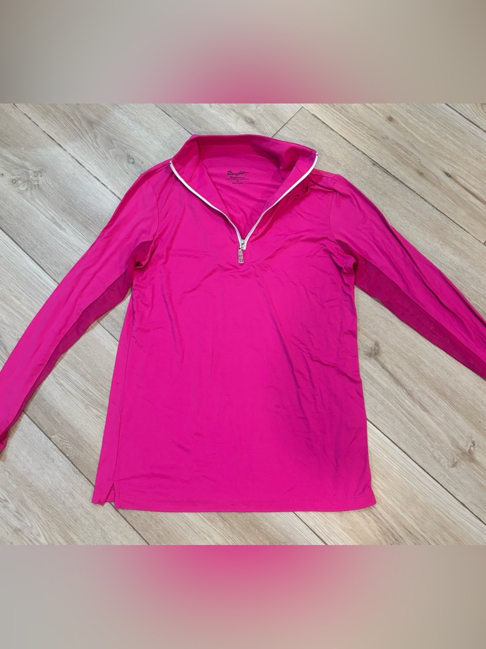 The Tailored Sportsman IceFil Long Sleeve 1/4 Zip Top Equestrian Pink XS